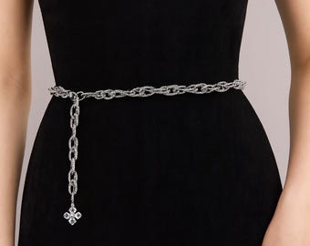 Ceinture à chaîne - Chaîne de taille réglable pour les robes, les tenues de fête et de soirée