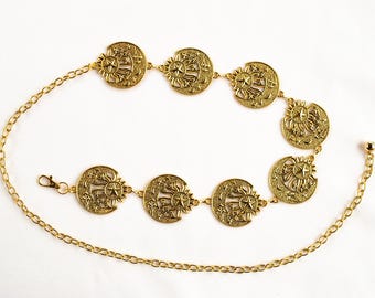 Boho Moon & Star Chain Belt: Celestial Waist Jewelry - Etsy display picture 3