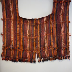 Antique wool fabric. Central Asia. Ancient Telido Central Asia