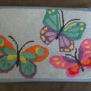 Colorful Butterfly Bag, Butterfly Cosmetic Bag, Butterfly Zippered Bag, Cosmetic Pouch