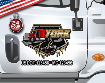 Truck Logo Design | Custom Colors | 24 Hour Turnaround | Add Decals, Magnets & Business Cards