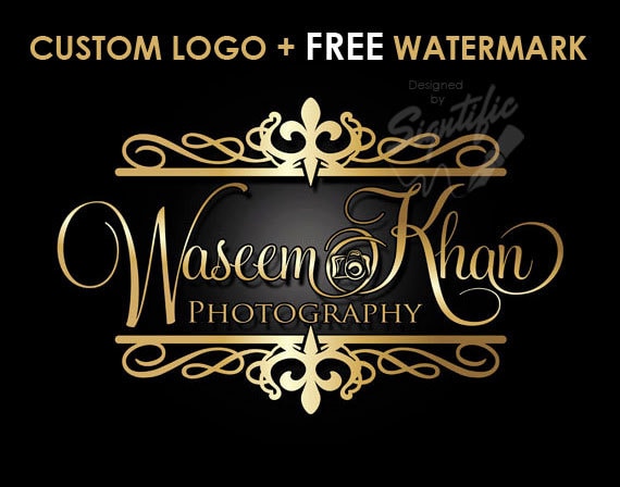  Photography  Camera Logo  FREE watermark Gold Frame and 