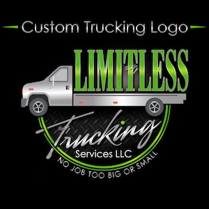 Custom Trucking Logo, Company Logo, Truck Company Logo, Transport Logo, Hauling Logo, Business Logo, 18 Wheeler Logo, Box Truck Brand Logo