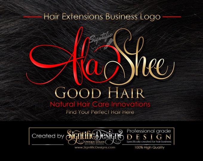 Hair Extensions Logo, Hair Business Logo, Hair Tag Logo, Hang Tag Logo Design, Logo on Hair Texture, Hair Bundle Logo, Hair Tag Logo Design