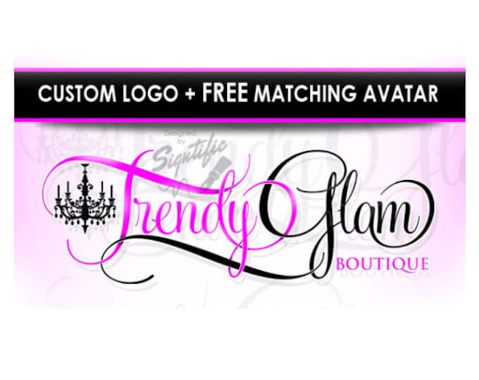 Custom Boutique Logo with FREE avatar Website Logo Design Online Business Logo Clothing Line Logo Fashion Logo Couture Logo Design