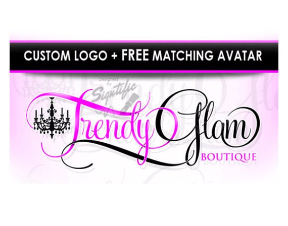 Custom Boutique Logo With Free Avatar Website Logo Design Online Business Logo Clothing Line Logo Fashion Logo Couture Logo Design