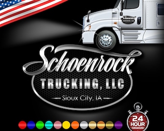 3D Trucking Logo Design | Custom Colors | 24-Hour Turnaround (Digital)