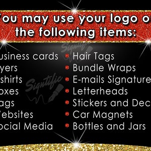 Hair Extension Logo, Virgin Hair Logo, Hair Business Logo, Hair Bundle Logo, Hair Tags Logo, Silhouette Logo, Business Logo, Branding Logo image 2