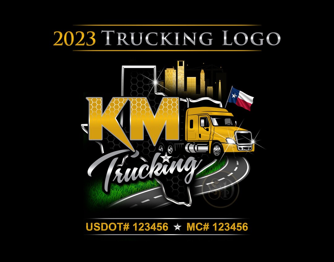 Texas Trucking Logo Trucking Company Logo Logistic Logo Etsy