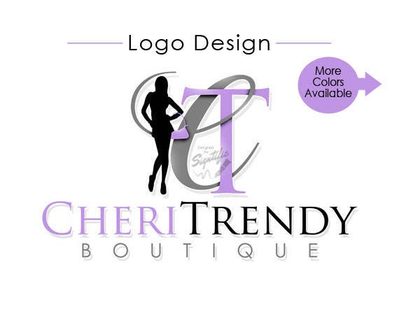 custom logo boutique logo design woman silhouette logo small boutique logos