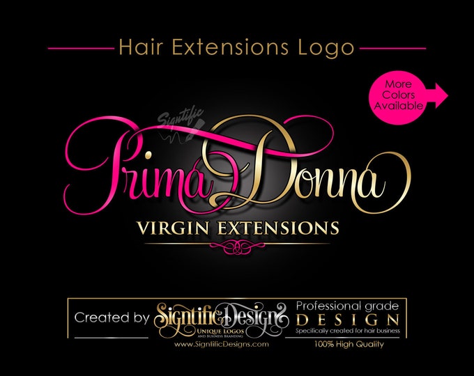 Hair Extensions Logo, Hair Logo, Virgin Hair Logo, Hair Tag Logo, Hair Bundle Logo, Hair Wrap Logo, Hair Bag, Logo for Hair, Logo, Branding