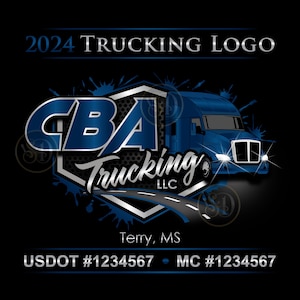 LKW-Business-Logo | LKW-Logo mit Optionen für LKW-Türmagnete | Türaufkleber und Visitenkarten | Geschenk für LKW Fahrer