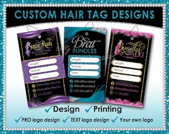 Hair Tag Designs, Premade hang tags, Hair Extension Tags, Hair Business Tags, Hang Tags, Packaging Tags, Bundle Tags, Virgin Hair Tags