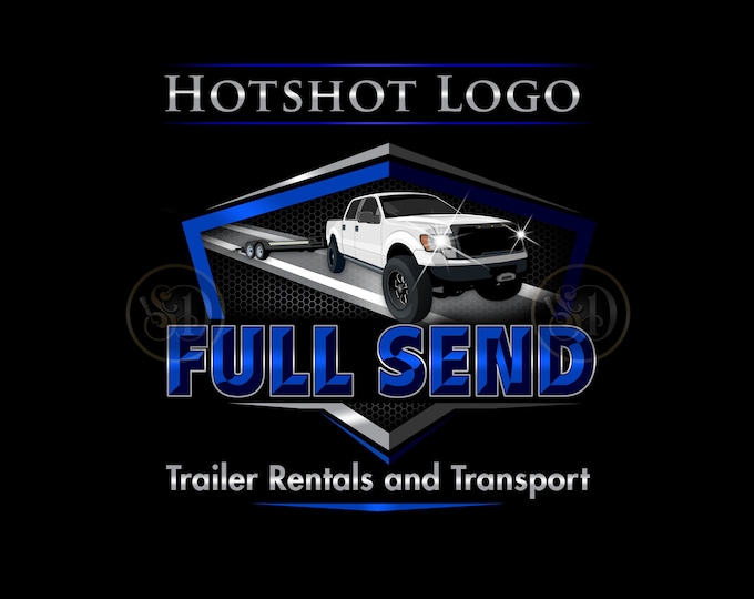 Hotshot Logo, Hot Shot Logo, Logistics Logo, Trucking Branding, Dual Truck Logo, Trailer Logo, Trucking Business Logo, Pickup Logo Design
