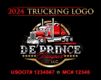 Trucking Logo, Truck Company Logo, Logistics Logo, Dispatching Logo, Trucking Branding, Semi Truck Logo, Truck Door Logo, Truck Driver Gift