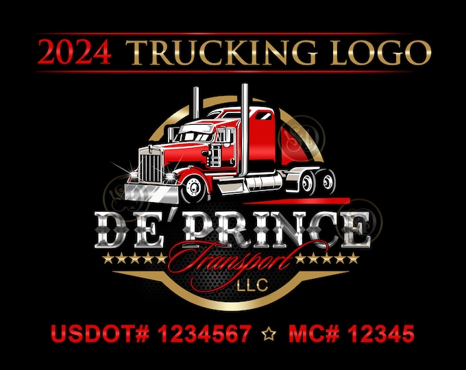 Trucking Logo, Truck Company Logo, Logistics Logo, Dispatching Logo, Trucking Branding, Semi Truck Logo, Truck Door Logo, Truck Driver Gift