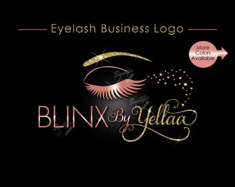 Eyelash Business Logo, Eyelash Logo, Eyebrow Logo, Eyelash Extension Logo, Logo Design, Logo for Eyelash, Eyelashes Logo, Glitter Bling Logo