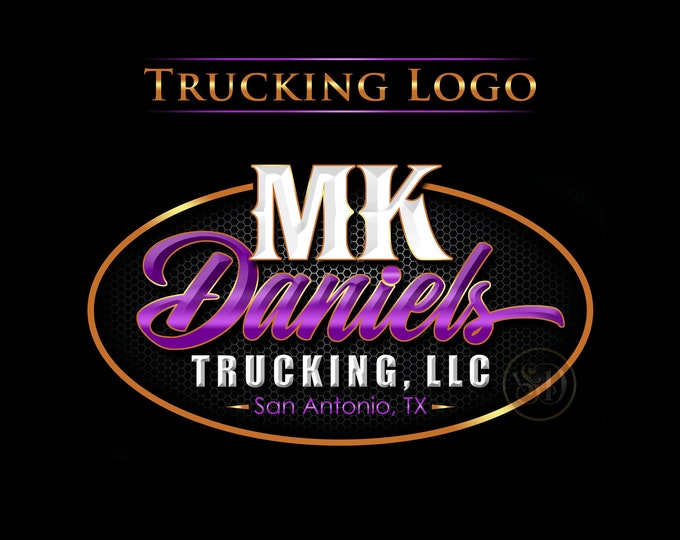 Trucking Logo, Door Decals, Truck Logo, Purple Truck Logo, Semi Truck Logo, Trucking Brand, Truck Door Logo, 18 Wheeler Logo, Door Magnets