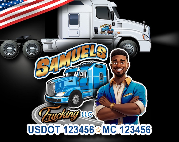 Custom Truck Door Decals | Your Logo Dogitally Printed on Vinyl Stickers (Up to 21”)