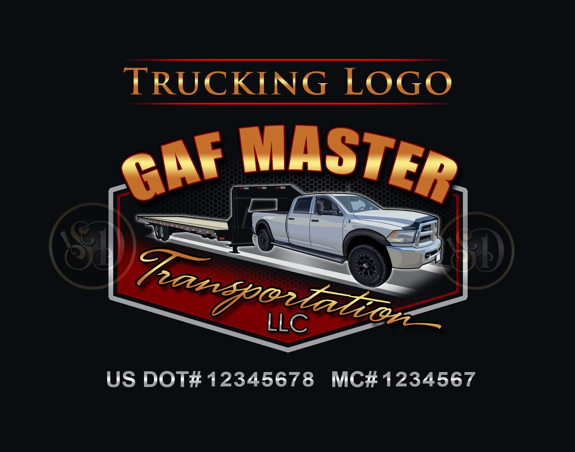 Hotshot Trucking Logo Hot Shot Logo Trucking Logo Transport Logo 