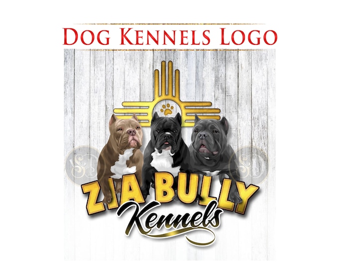 Dog Kennels Logo, Dog Breeding Logo, Bully Logo, Dog Logo, Bulldog Logo, Kennel Logo Brand, Pet Logo, Animal Logo Design, Dog Grooming Logo