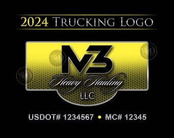 Customizable trucking and logistics logos with a range of options for door stickers and door magnets. Ideal for promoting your business!