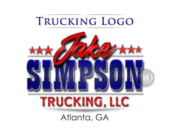 Trucking Brand Logo, Patriotic Truck Logo, Logistics Logo, Door Decal Logo, Business Logo, Door Magnetic, Trucker Logo, Truck Owner Logo