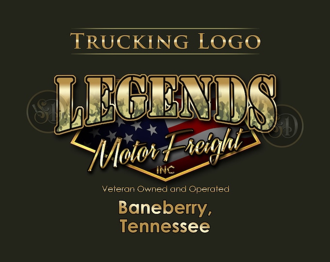 Logistics Logo, Dispatching Logo, Freight Company Logo, Trucking Business Logo, Hauling Logo, Hotshot Logo, Trailer logo, Trucking Branding