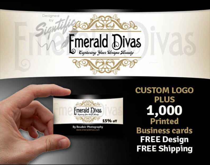 Logo and 1000 Business Cards FREE Shipping Business Startup Etsy