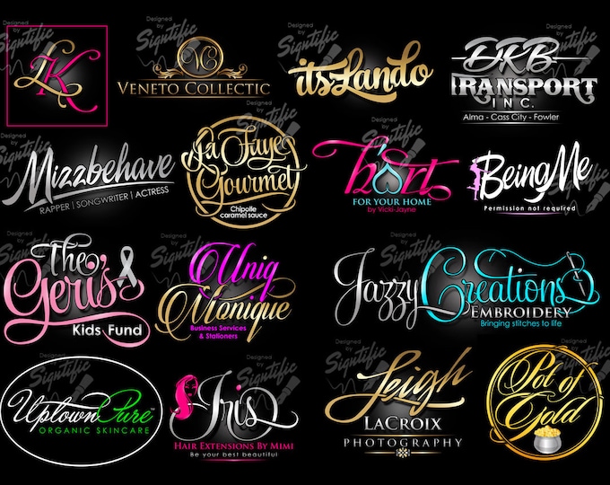 Custom Logo Design, Salon Logo, Label Design, Business Branding, Logo Package, Watermark, Photography Logo, Name Signature Logo, Colour Logo