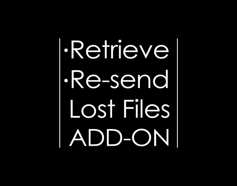 Retrieve Lost Files, Re-send Design Files, E-mail Files image 1