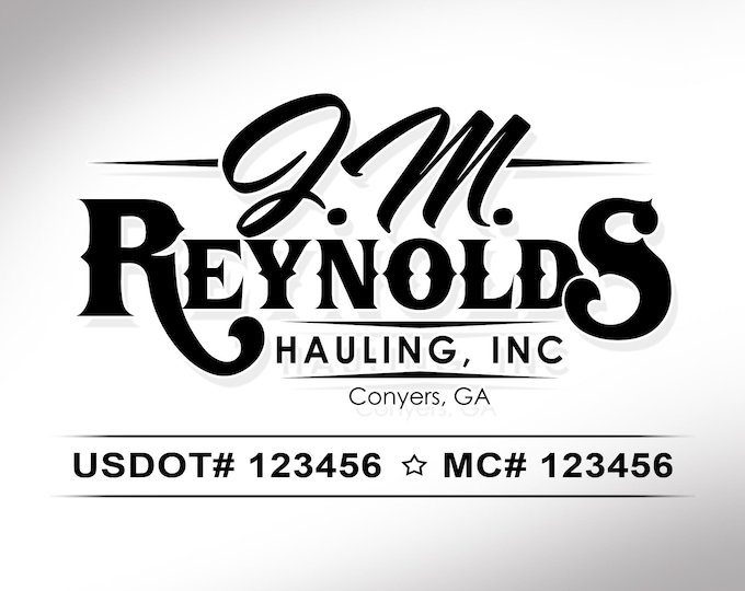 Trucking logo design, custom business logo design, truck print ready logo design, premade business graphic design, western logo design