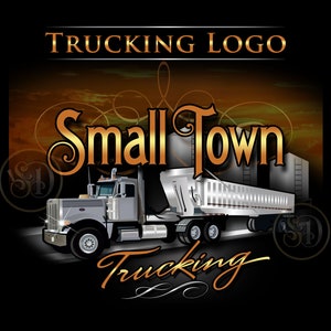 Trucking Logo, Transportation Logo, Semi Logo, Trailer logo, Trucking Company Logo, Trucking Branding, Hotshot Logo, Flatbed Trailer Logo
