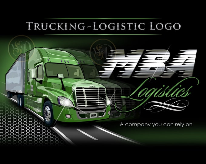 Trucking Logo, Logistics Logo, Transports Logo, Transportation Logo, Dispatching Logo, Truck Door Logo, Semi Logo, Hauling Logo, Logo Design