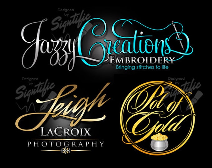 Logo design, logos, custom logo, business logo in any colors, signature text logo, cursive logo lettering, calligraphy logo, product label