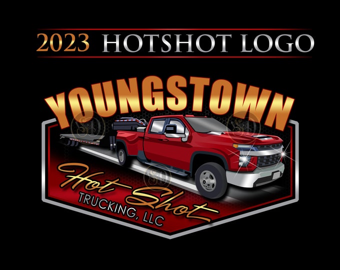Hotshot Trucking Logo, Hot Shot Logo, Trucking Logo, Transport Logo, Dispatching Logo, Transportation Logo, Truck Company Logo, Trailer Logo