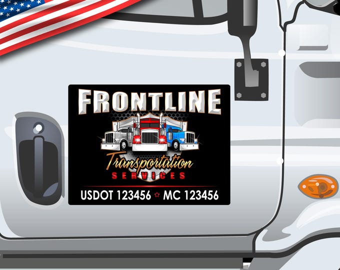 Truck Door Magnets | We Print Your Design on Durable Outdoor Material | Full Color Digital Printed | Fast Free Shipping | Up to 22 inches