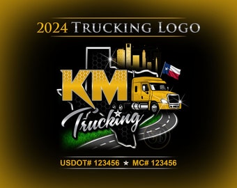 Texas Trucking Logo | Trucking Company Logo | Logistic Logo | State Trucking Business Logo | Door Decals, Magnets and Cards | Trucker Gift