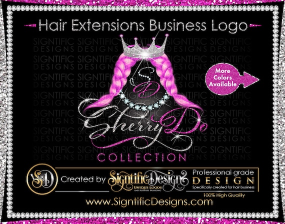 Hair Extensions Logo Hair Weave Logo Hair Logo Extension Etsy