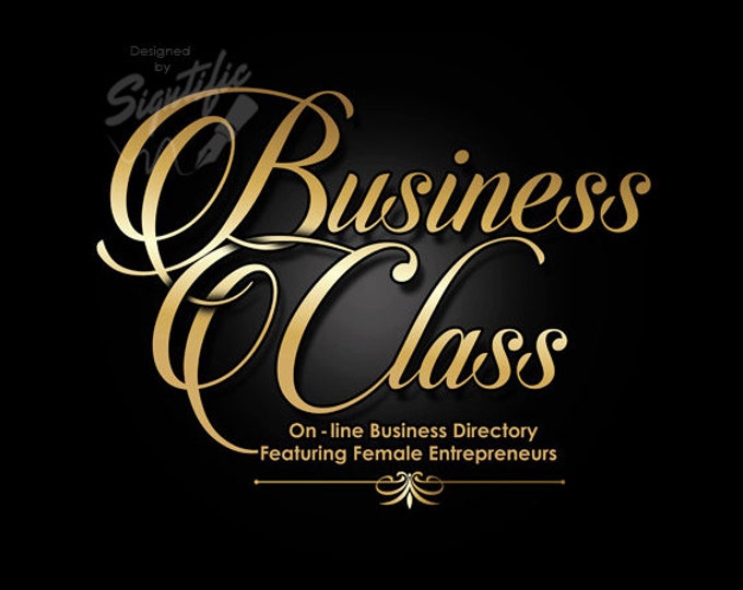 Custom Website Logo, Elegant Business Logo, Gold Cursive Lettering Logo Design, Blog Logo, Online Business Logo, Small Business Logo