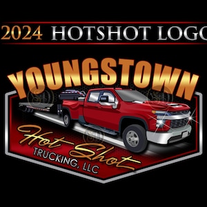 Hotshot Trucking Logo, Hot Shot Logo, Trucking Logo, Transport Logo, Dispatching Logo, Transportation Logo, Truck Company Logo, Trucker Gift