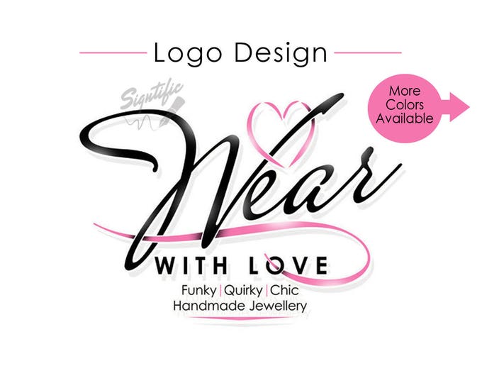 Custom Logo Design, Heart Logo, Small Business Logo, Web Store Logo, eCommerce Logo, Web Shop Logo, Shopping Logo, Online Store Logo Design