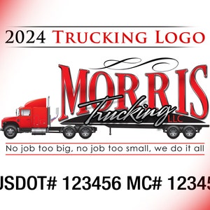LKW Logo Design | Anhänger Logo Marke | Logistik Logo | LKW-Logo mit Optionen für LKW-Türmagnete | Türaufkleber und Visitenkarten
