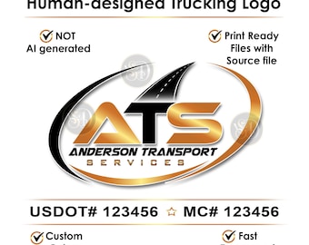 Professional Trucking Company Logo Design, Custom Colors