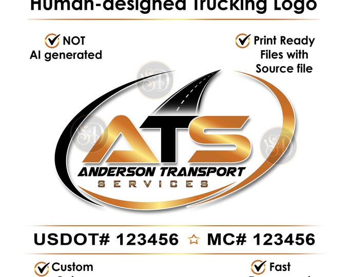 Professional Logo for Trucking, Trucking Company Logo, Moving Company Logo, Trucking Door Logo, Logistics Truck Logo, Gift for Truck Driver
