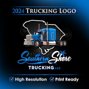 Anpassbares State Trucking Logo | South Carolina Trucking Logo | Transport Markenlogo | Tür Aufkleber und Visitenkarten | Geschenk