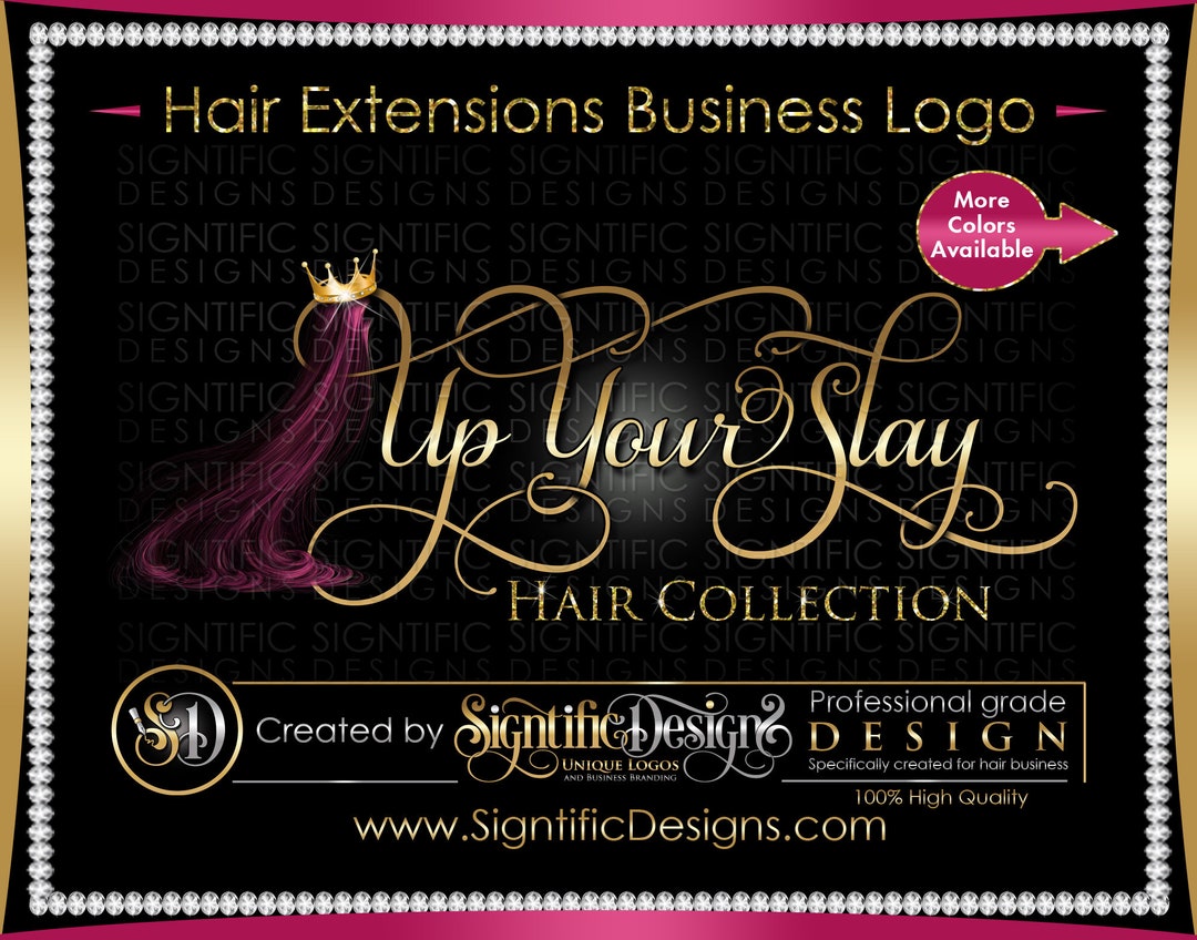 Hair Extensions Logo Hair Business Logo Hair Logo Design Etsy