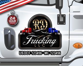 Customizable Truck Logo Design - Add Decals, Magnets, Business Cards - 24 Hour Turnaround