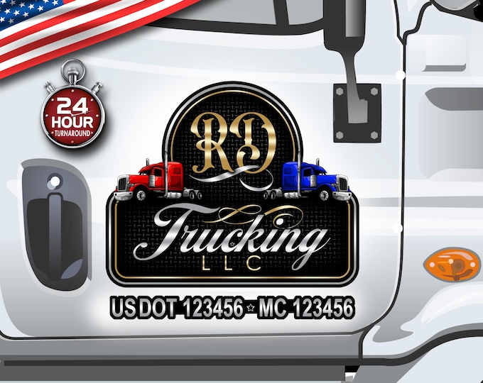 Customizable Truck Logo Design - Add Decals, Magnets, Business Cards - 24 Hour Turnaround