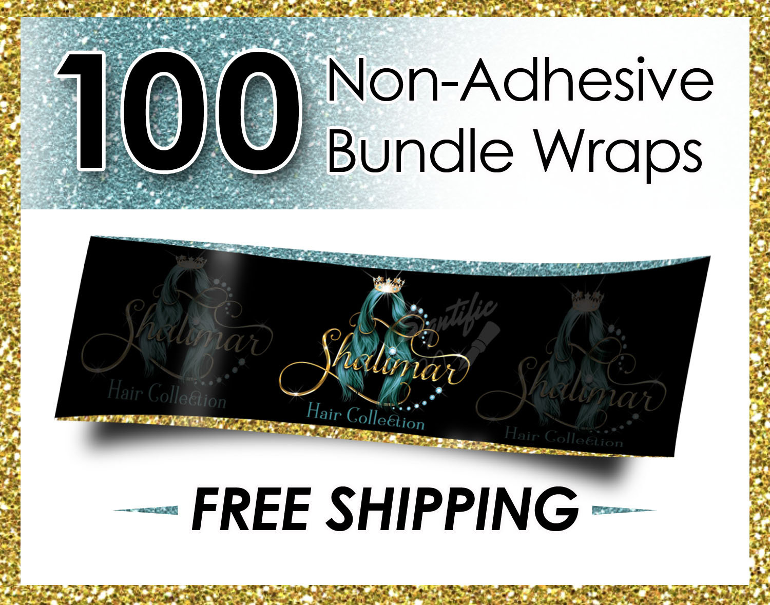 100 Non Adhesive Bundle Wraps, Hair Wraps, Hair Extension Wraps, Hair